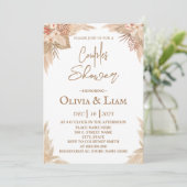 Boho Pampas Grass Couples Dusche Einladung (Stehend Vorderseite)
