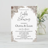 Boho Pampas Grass Couples Dusche Einladung (Stehend Vorderseite)