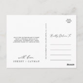 Boho Pampas Grass Danke Postcard Postkarte (Rückseite)