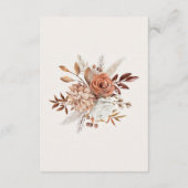 Boho Pampas Grass Details Card – Neutral Event Begleitkarte (Rückseite)