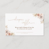 Boho Pampas Grass Diaper Raffekarte Begleitkarte (Vorderseite)