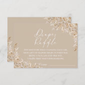 Boho Pampas Grass Diaper Raffle Card | Neutral Dankeskarte (Vorne/Hinten)