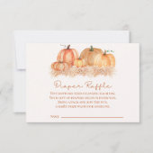 Boho Pampas Grass Diaper Raffle Card | Rustic Dankeskarte (Vorderseite)