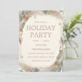 Boho Pampas Grass & Dreamcatcher Holiday Einladung (Stehend Vorderseite)