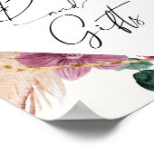 Boho Pampas Grass Driving Bouquet Bücher und Gesch Poster (Ecke)