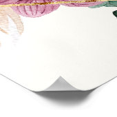 Boho Pampas Grass Driving Bouquet Willkommenspende Poster (Ecke)