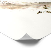 Boho Pampas Grass Driving Bouquet Willkommenspende Poster (Ecke)