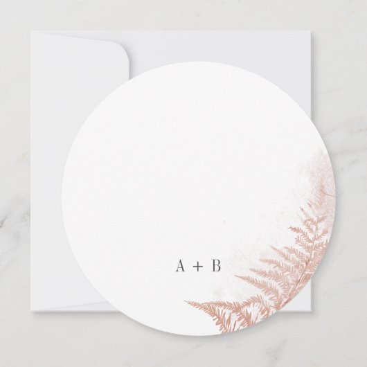 Boho Pampas Grass Driving Palms Terracotta Wedding Einladung (Rückseite)