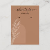Boho Pampas Grass earth Tones Terracotta Minimal Visitenkarte (Vorderseite)