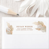 Boho Pampas Grass-Einladungslabel (Insitu)