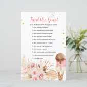 Boho Pampas Grass Eis Finden Sie das Gast Spiel (Stehend Vorderseite)