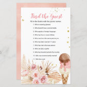 Boho Pampas Grass Eis Finden Sie das Gast Spiel (Vorne/Hinten)