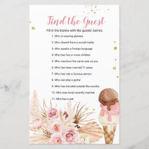 Boho Pampas Grass Eis Finden Sie das Gast Spiel