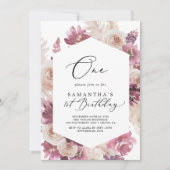 Boho Pampas Grass Erste Geburtstagspartei Einladung (Vorderseite)