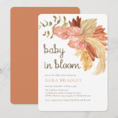 Boho pampas grass eucalyptus anthurium Baby Shower Einladung (Vorne/Hinten)
