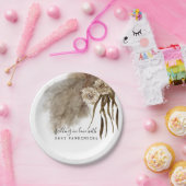 Boho Pampas Grass Fall Baby Dusche Pappteller (Party)