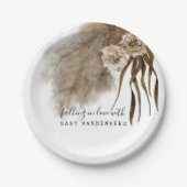 Boho Pampas Grass Fall Baby Dusche Pappteller (Vorderseite)