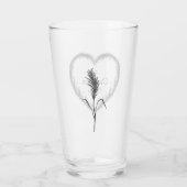 Boho Pampas Grass Familie Name Pint Glass Glas (Rückseite)