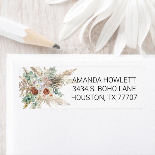 Boho Pampas Grass Floral Bouquet Watercolor (Insitu)