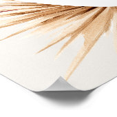 Boho Pampas Grass Floral Brautparty Willkommen Poster (Ecke)