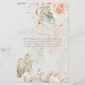 BOHO Pampas Grass Floral Coral Sage Wedding (Rückseite)