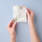 BOHO Pampas Grass Floral Coral Sage Wedding Flyer (Gruppe)