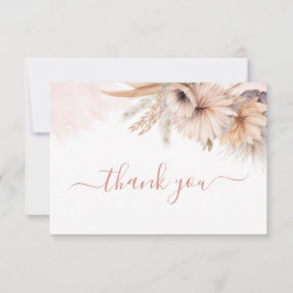 Boho Pampas Grass Floral Desert Baby Dusche Dankeskarte