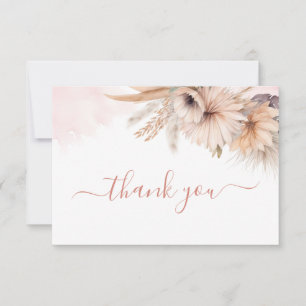 Boho Pampas Grass Floral Desert Baby Dusche Dankeskarte