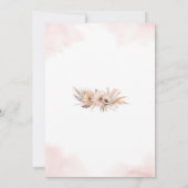 Boho Pampas Grass Floral Desert Hello Baby Dusche Einladung (Rückseite)