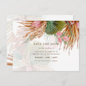 BOHO Pampas Grass Floral Hochzeit speichern das Da Postkarte (Vorne/Hinten)