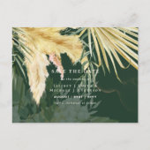 BOHO Pampas Grass Floral Hochzeit speichern das Da Postkarte (Vorderseite)