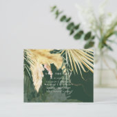 BOHO Pampas Grass Floral Hochzeit speichern das Da Postkarte (Stehend Vorderseite)