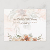 BOHO Pampas Grass Floral Hochzeit speichern das Da Postkarte (Rückseite)