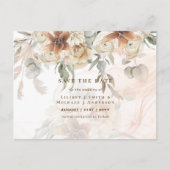 BOHO Pampas Grass Floral Hochzeit speichern das Da Postkarte (Vorderseite)