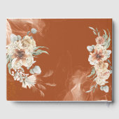 BOHO Pampas Grass Floral Terracotta Wedding Gästebuch (Rückseite)