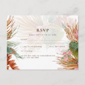 BOHO Pampas Grass Floral Tropical Wedcard Postkarte (Vorderseite)