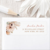 Boho Pampas Grass Floral Wüste Rücksendeadresse (Insitu)