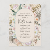 Boho Pampas Grass Florals Bridal Brunch Einladung Postkarte (Vorderseite)