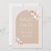 Boho Pampas Grass Foto Hochzeit speichern das Datu Save The Date (Vorderseite)