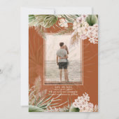 BOHO Pampas Grass FOTO Terracotta Save the Date (Vorderseite)