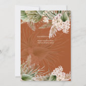 BOHO Pampas Grass FOTO Terracotta Save the Date (Rückseite)