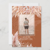 BOHO Pampas Grass FOTO Terracotta Save the Date (Vorderseite)