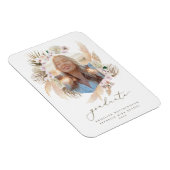 Boho Pampas Grass Frame Foto Abschluss Magnet (Rechte Seite)