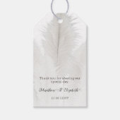 Boho Pampas Grass Gastgeschenk Hochzeit Geschenkanhänger (Vorderseite)