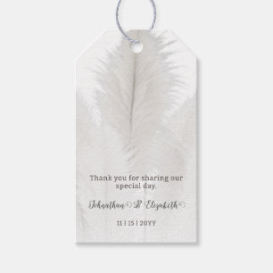 Boho Pampas Grass Gastgeschenk Hochzeit Geschenkanhänger