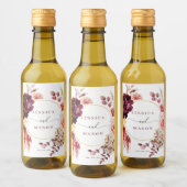 Boho Pampas Grass Gastgeschenke Hochzeiten Mini-We Weinetikett (Flaschen)