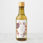 Boho Pampas Grass Gastgeschenke Hochzeiten Mini-We Weinetikett (Vorderseite)