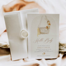 Boho Pampas Grass Gender Neutral Hallo Baby Dusche