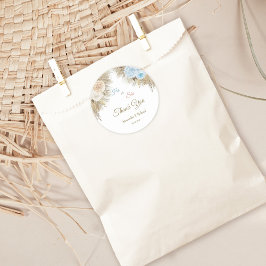 Boho Pampas Grass Gender Reveal Vielen Dank Runder Aufkleber