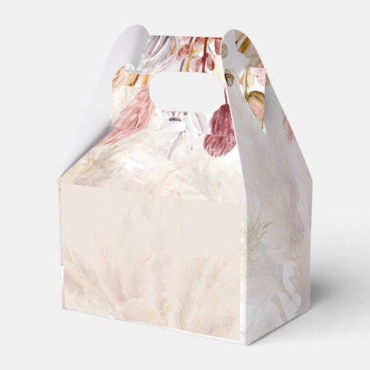 Boho Pampas Grass Getrocknete Blume Kinderdusche Geschenkschachtel (Rückseite)